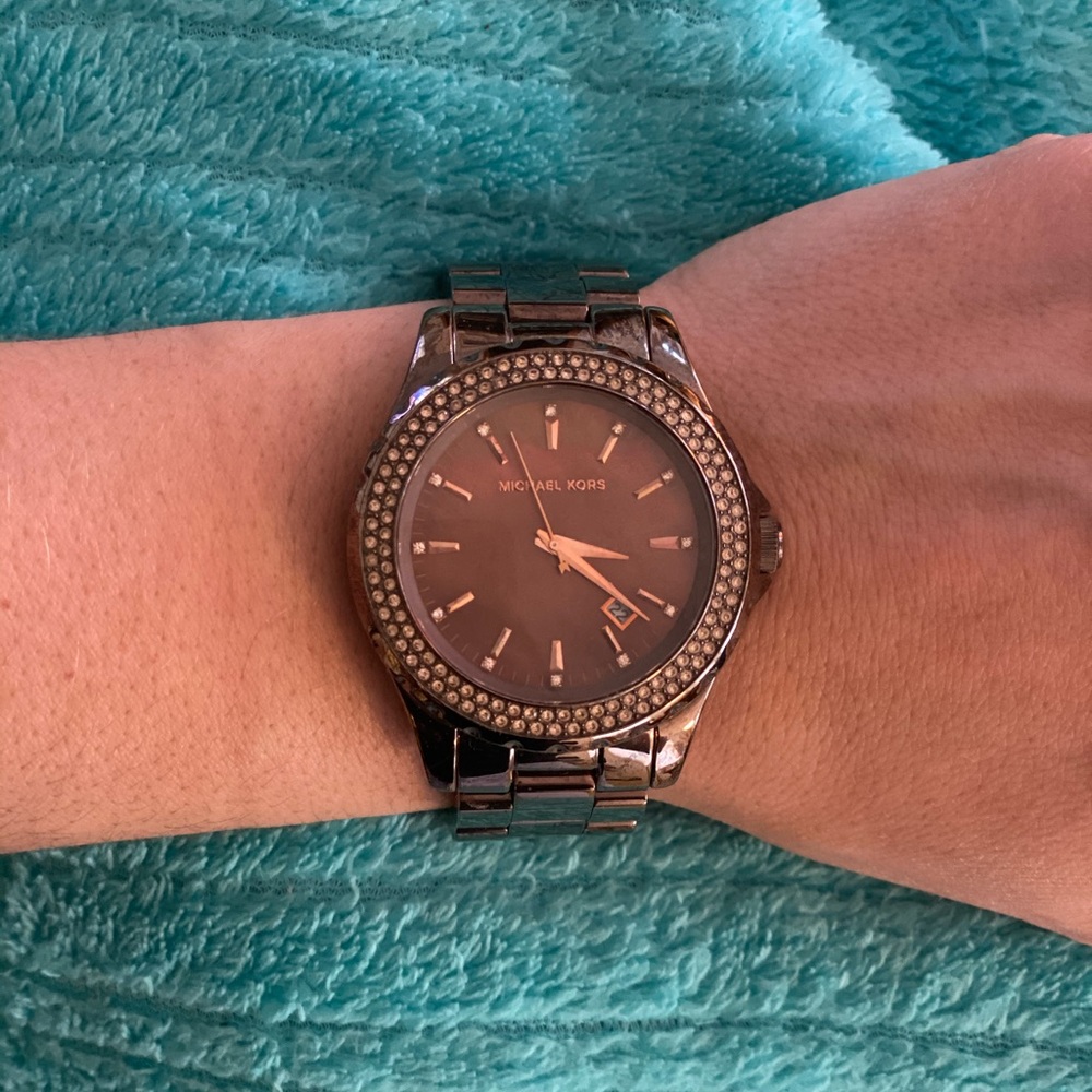 MK espresso brown iron plated watch